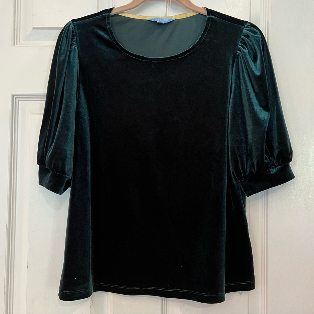 Velvet Top Whimsigoth Fairy Grunge Draper James RSVP Green Witchy Holiday Sz M